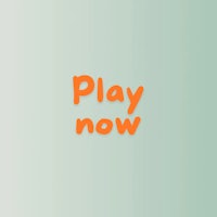 the word play now is written in orange on a green background